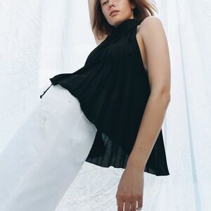 Zara Pleated Halter Top